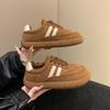 Europese dikke zool imitatieleer Duitse trainingsschoenen dames 2025 herfst nieuw high-end Hong Kong stijl retro casual board schoenen sportschoenen