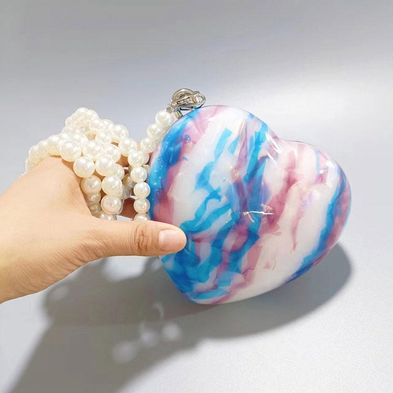 Banquet Female Bag Luxury Brand Wallets For Women Shoulder Crossbody Bag Handbags Acrylic New Style Bags Ladies Pouch Love Bag