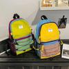 Schoolbag Mountain Couple Backpack Contrast Color Outdoor Bag Light Travel Backpack Women's Mountaineering Hiking Bag Lightweight School Bag