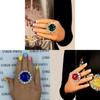 Elegante Anello Circolare Aperto con Diamanti d'Acqua per Donna con Placcatura Elettrica in Diversi Colori