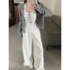Lazy Wind Light Knitted Cardigan Top Women's Spring Simple Casual Long-sleeved Sunscreen Blouse Versatile Jacket