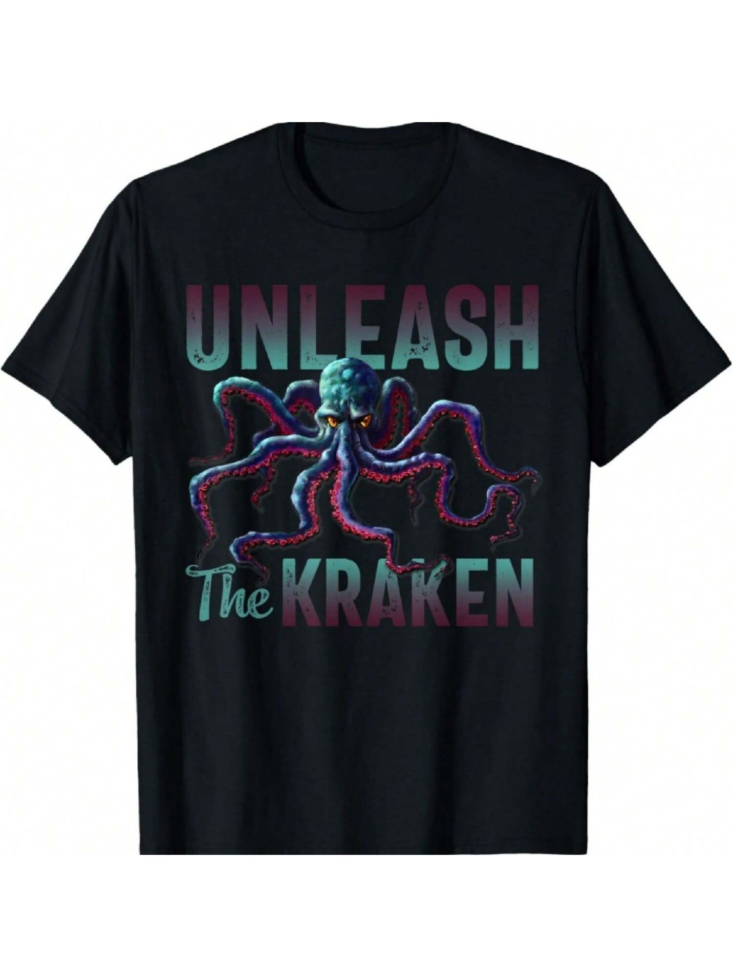 Kraken Vintage Unleash The Giant Kraken T-Shirt S разноцветный
