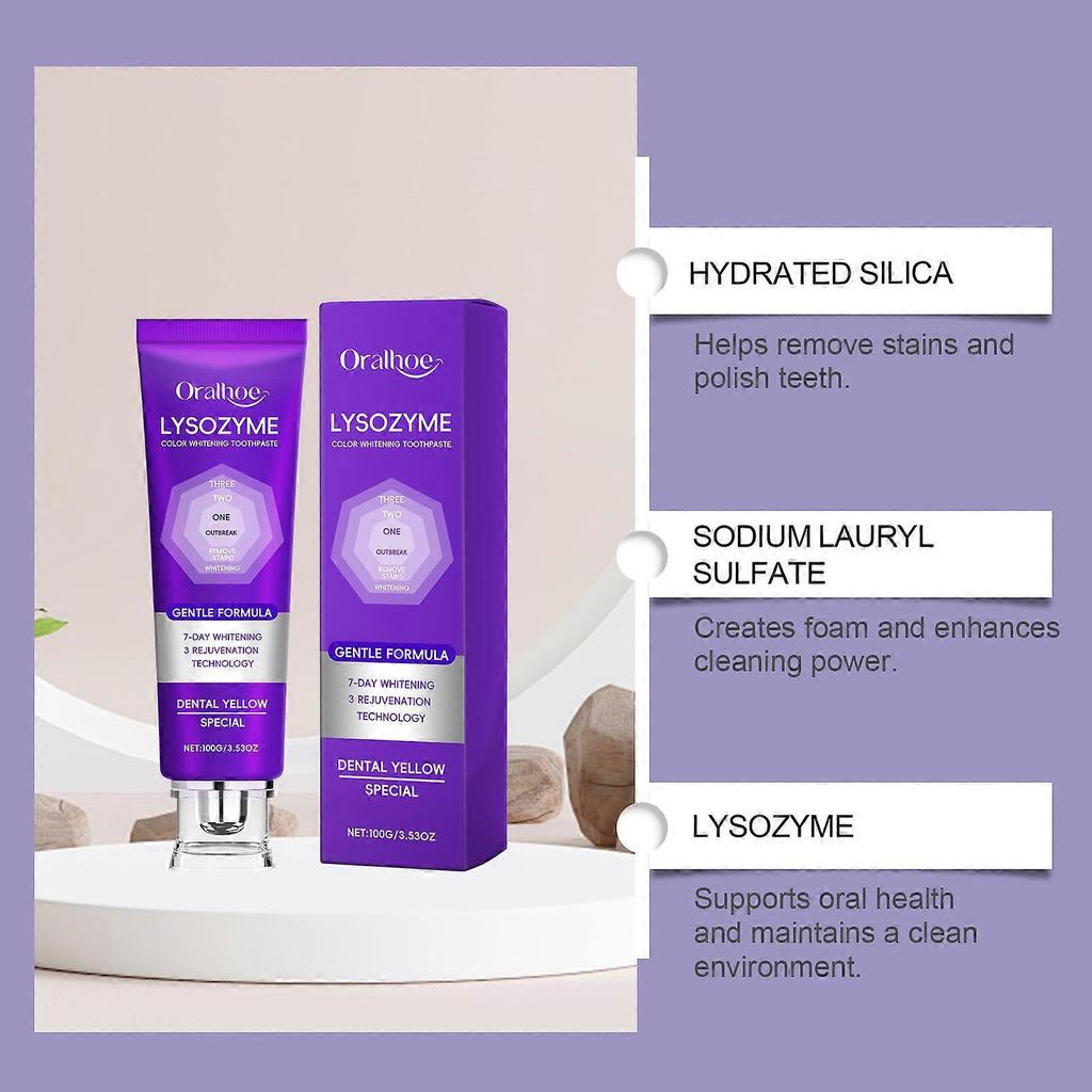 100g teeth Bleaching Toothpaste Yellow Teeth Removal Cream Oral Tooth Fresh Bleaching Tooth paste For Stain Cleaning