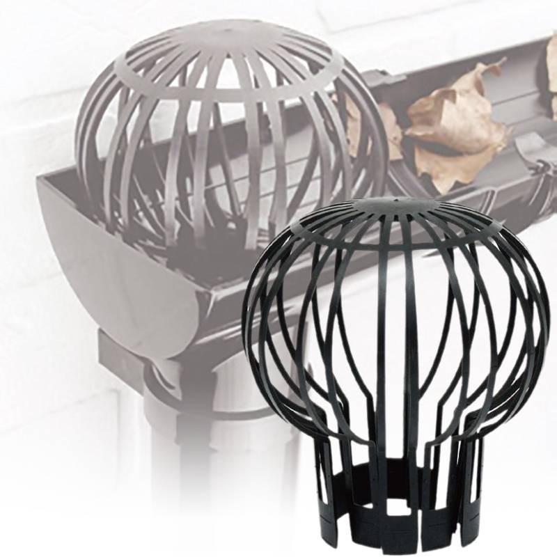 Leaf Guard Drain Strainer Outdoor Balcony Rainwater Protector Black Pp Material