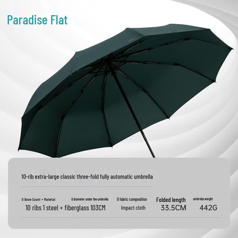 Heaven Umbrella Automatic 3-Fold 10-Rib Reinforced Umbrella