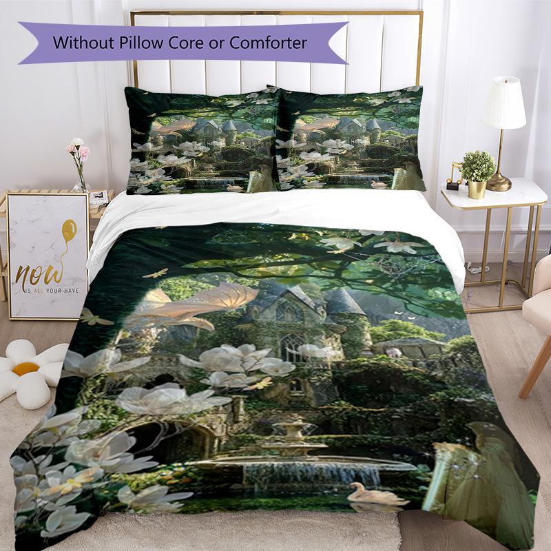 Set Biancheria da Letto Stile Gotico Traspirante Copripiumino con Federe Biancheria da Letto Decorativa per Camera da Letto Decorazione Casa Regalo di Compleanno