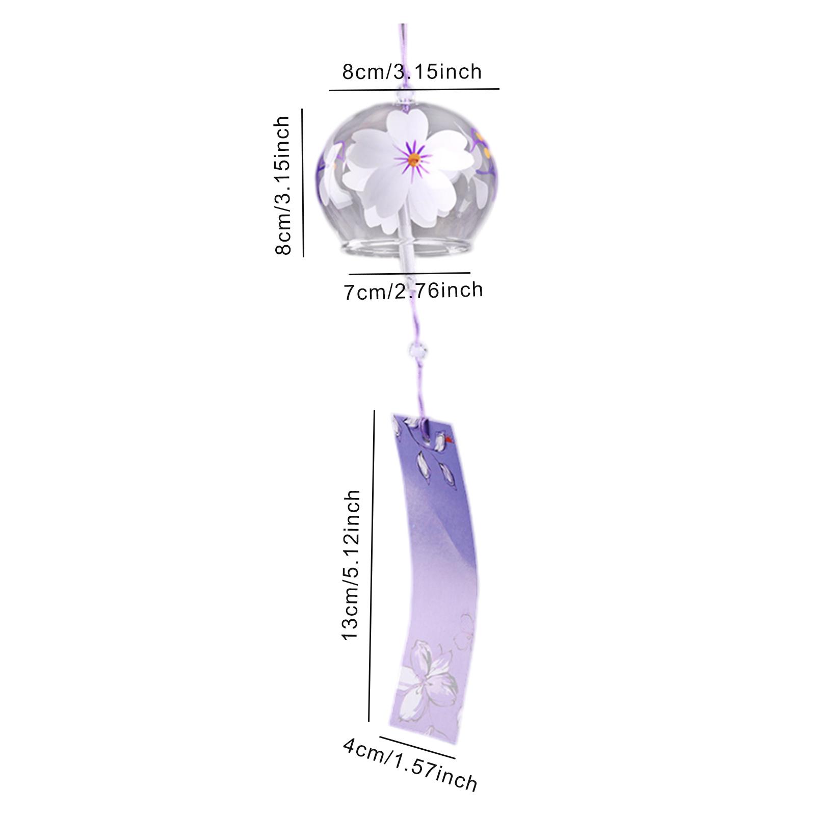 

Японский стиль, вишневый цвет, колокольчики, романтический цветок, маленькие колокольчики, украшение для дома, стекло, кулон в японском стиле