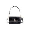 Coach Brynn 23 Metall-Logo Abnehmbarer Schultergurt Lederhandtasche Crossbody-Tasche Mittelgroß Damenhandtaschen Schwarz CN061-IMBLK