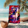 Personalized customized proof beach towel with Demon Slayer characters pattern - soft, absorbent, quick-drying, perfect swimming, camping&bathing