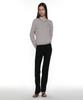 PARTIMENTO WOMEN Pwc Sheer V-Neck Knit Sweater_Gray Stripe