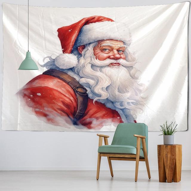 Christmas tapestry Santa Claus Christmas tree snow view, home holiday decorations, Christmas gifts wall hanging cloth