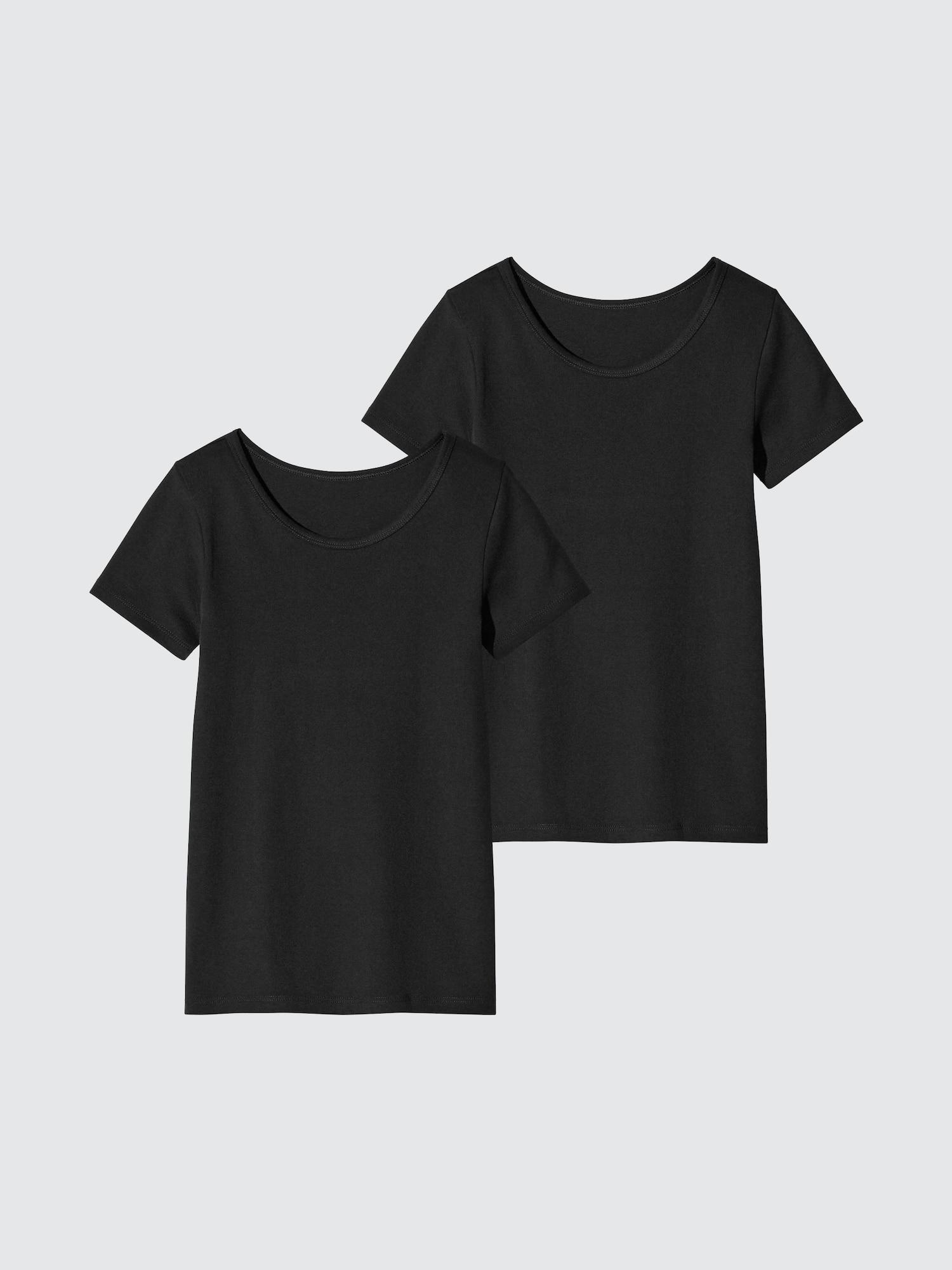 

Uniqlo Japan Cotton Inner U Neck 2 Pack 09 BLACK/160