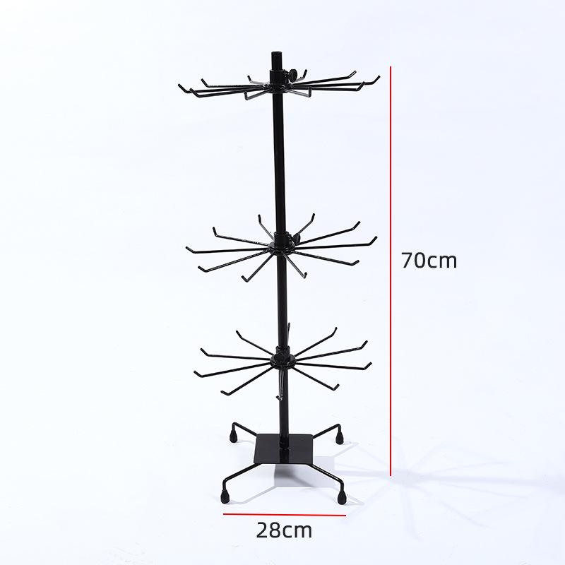 Rotating Detachable Three-Layer Jewelry Display Rack