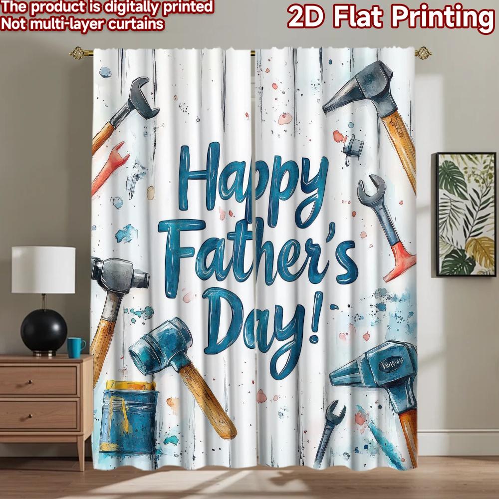 2D Flat Photography Backdrop Party Backdrop Father's Day Tools 100% Polyester Festive Wall Decor Use for Holiday Portraits