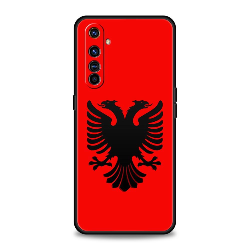 Telefonkasten für Realme 12 11 10 9 8 5G 7 6 GT5 GT3 GT2 Pro Plus C21 C11 C25 C35 für Realme GT Neo 2 3 3T 5 Abdeckung Albanien Flagge