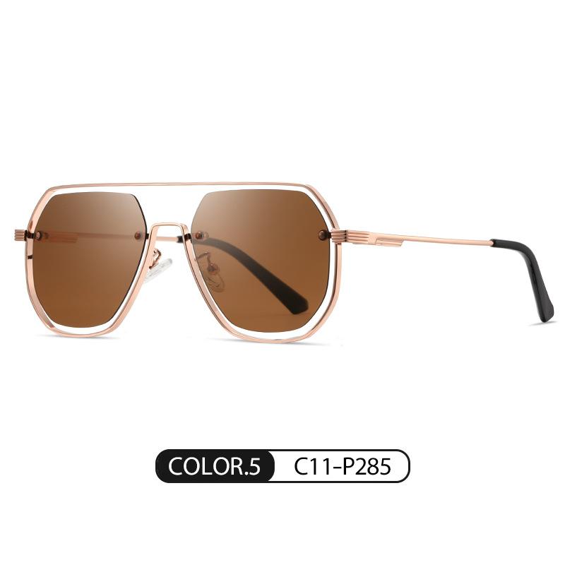 New Metal Polarized Sunglasses JS8575Outdoor Sun Protection Driving Sunglasses Fashionable Men's Square Frame Sunglasses