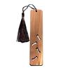 Pet Themed Bookmark Wooden Dog/Cat/Bone/Paw Carving Book Mark with Tassel Gift for Book Lovers Pet Owners