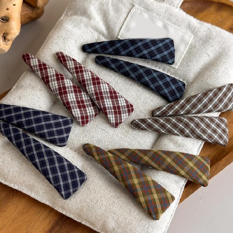 Stylish Fashionable Hair Barrettes Hair Clip Sweet Hairpin Barrette Plaids Hair Clip Christmas for Women Girl