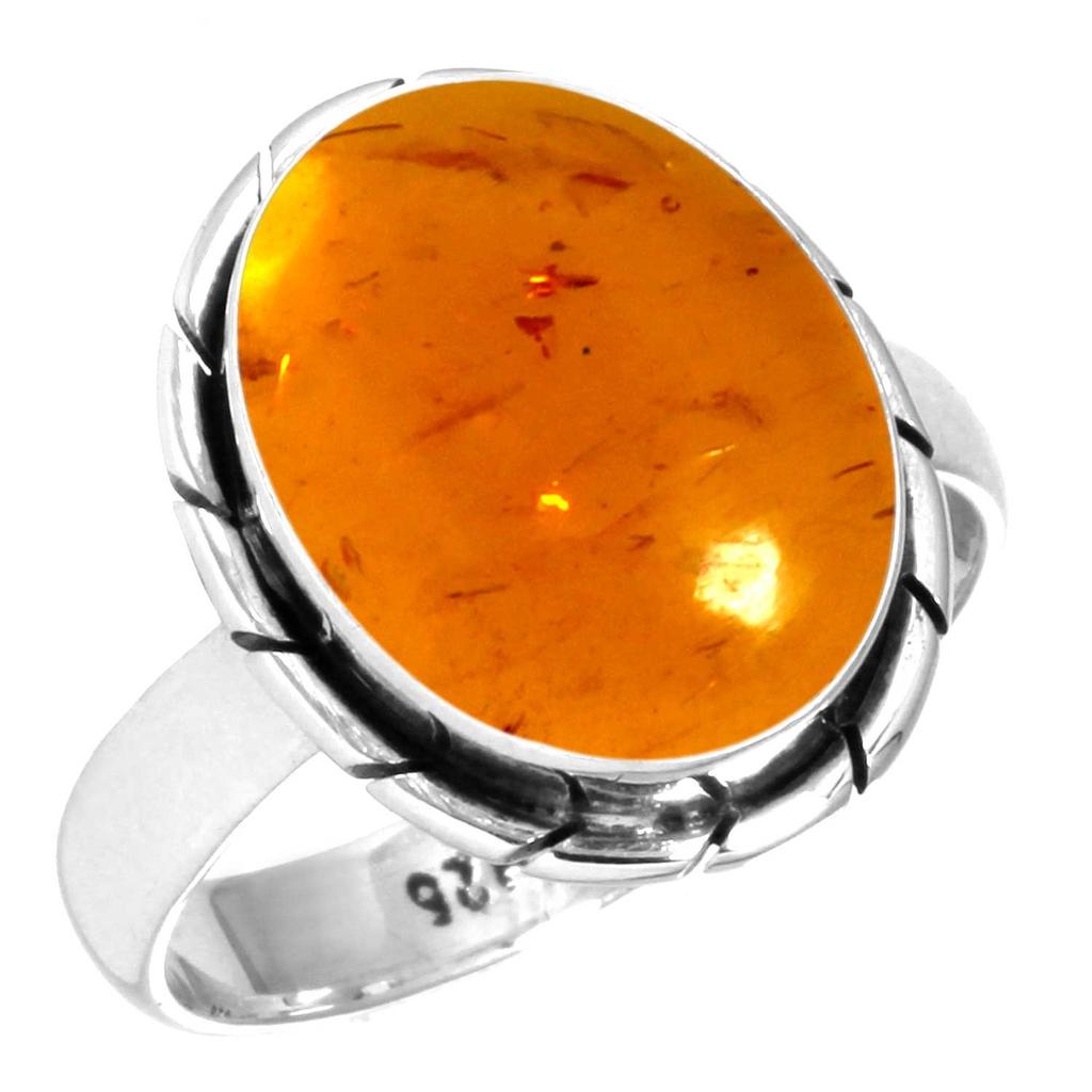 925 Sterling Silver Ring Women Gemstone Handmade Jewelry Anniversary Gift Amber Amethyst Black Onyx Carnelian Garnet Quartz Green Onyx Gold Stone Boho
