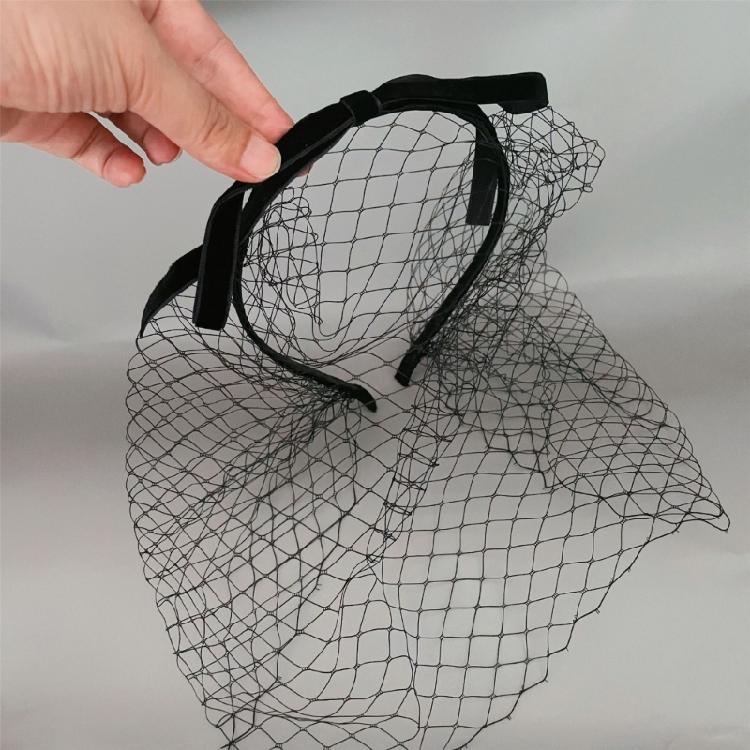 Popular Flapper Veil Hairband Mesh Fascinator Headband for Women Hair Styling Accessories for Theme Event Cosplay Props