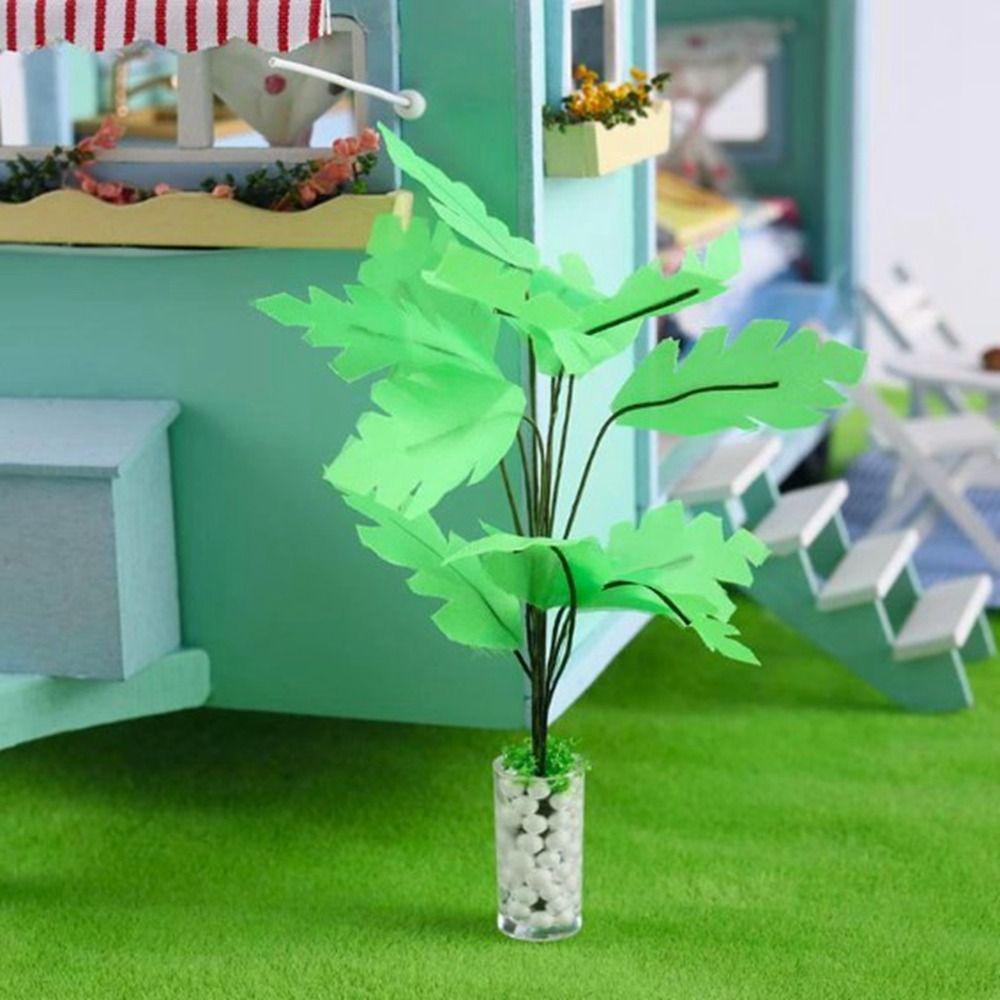 

1:12 Dollhouse Miniature Potted Plant Mini Play House Decor Doll House Accessories 6