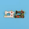 Creative Cartoon Sewing Machine Brooch Zinc Alloy Fashion Accessory Secure Pin Easy To Wear Gift for Craft Lovers