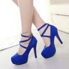 Fashion Spring New Women Pumps Outdoor Dress Ankle Strap Heels Women Fashion Shallow High Heel Shoes Round Toe Thin Heel Shoes for Women