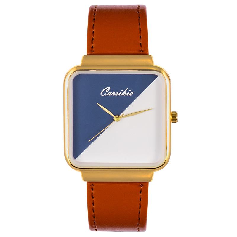 Carsikie Square Simple Fashion Quartz Watch Women S High Sense Pu Strap Watch