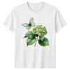 Nature Butterflies Flowers Watercolor Graphic Unisex T Shirt Mens Tee Womens Top