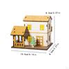 Beleuchtetes Miniaturhaus Weihnachtshütte Modell Stadtgebäude Geschenk Tiny Mockup Holz