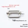 Stainless Steel Adjustable D-Ring Buckle - Copper Three-Speed Wire Pull Design