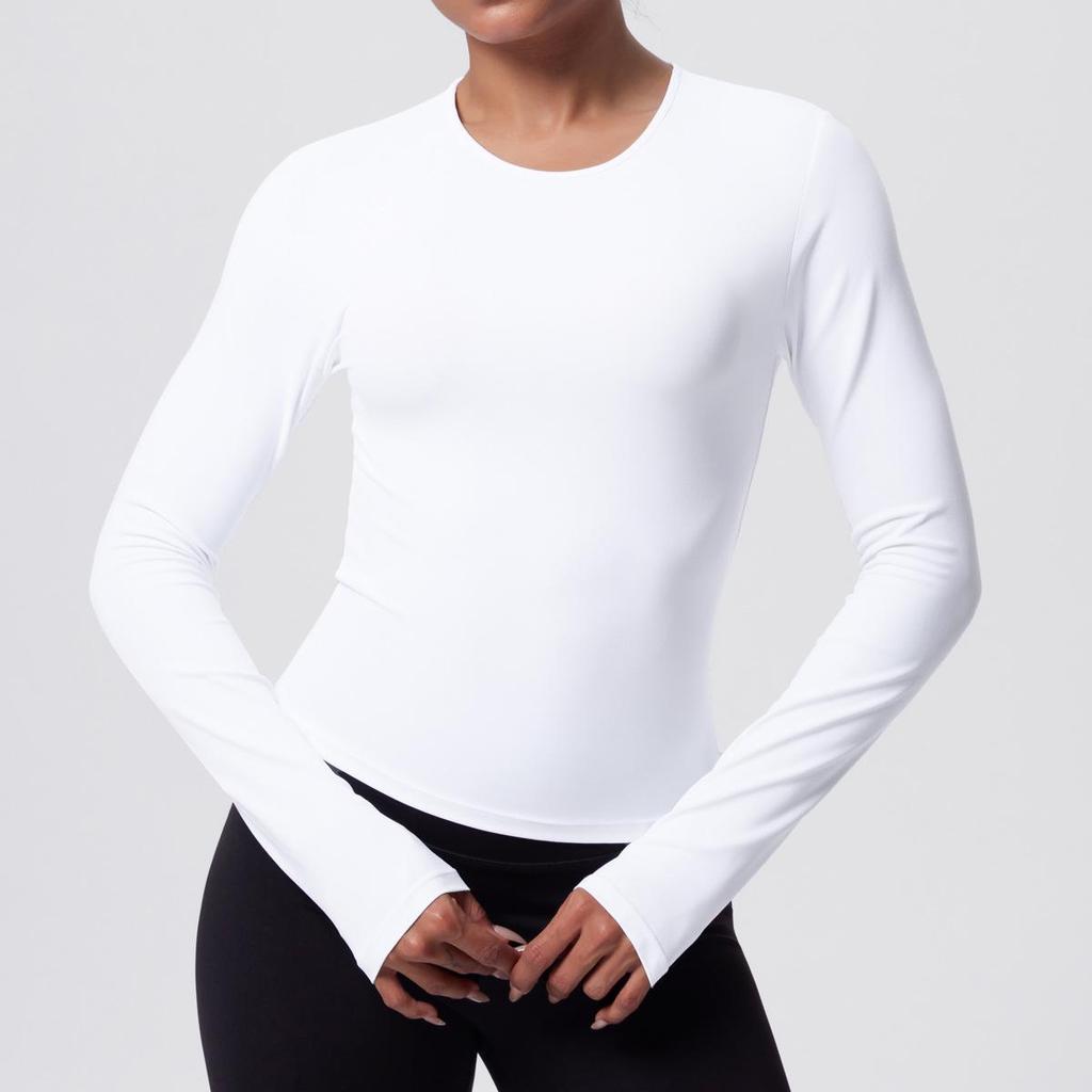 Cross-Border Slim-Fit Long Sleeve Yoga & Fitness Top for Women