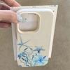 Ocean Jellyfish Lily Flower Pattern Phone Case For iPhone 17 Pro Max 16 Plus 15 Pro 14 13 12 11 X 17Air Lychee Textur Soft Cover