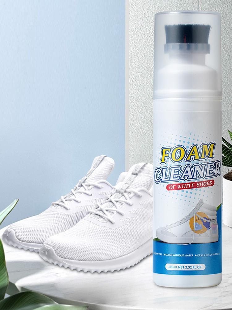 100ML Portable White Shoe Foam Cleaner Shoe Cleaner With Brush Shell Shoes Sneaker Cleaning Accessories Shoes Cleaning Agent