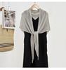 Versatile Minimalist Knit Triangle Scarf Shawl - Women's Summer Ice Silk Outerwear