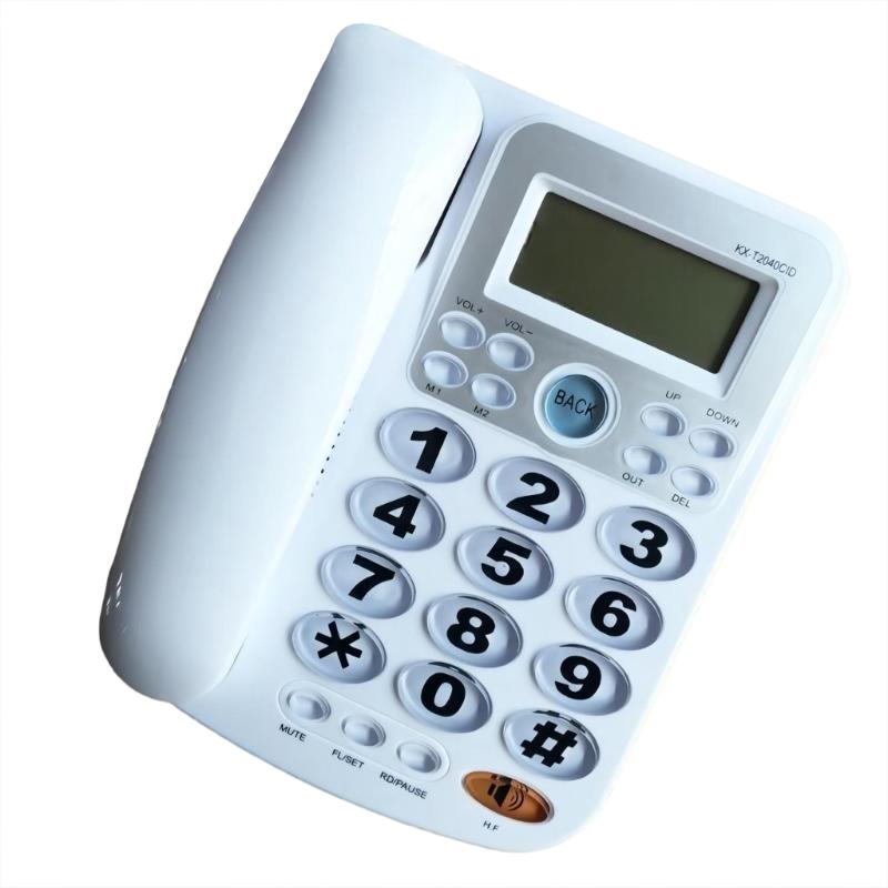 Desktop Landline for Seniors Large Buttons and Corded Phone with LCD Caller Display Speed Dial for Home Hotel and Office