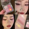 Chameleon Metal Pink Eyeshadow Palette Sparkling Pearlescent Chameleon Eyes Makeup Four-colors Glitter Chameleon Eyeshadow Plate