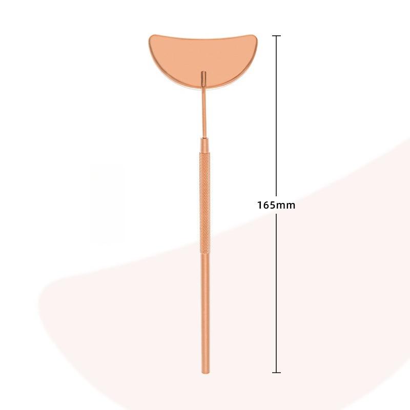 1Pc Stainless Steel Eyelash Extension Tool, Eyelash Exam Mirror, Crescent-Shaped Exam Mirror, Eyelash Auxiliary Device