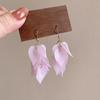 Summer Dopamine Petal Acrylic Earrings Feminine Temperament Multi-layer Leaf Earrings Women PD2036