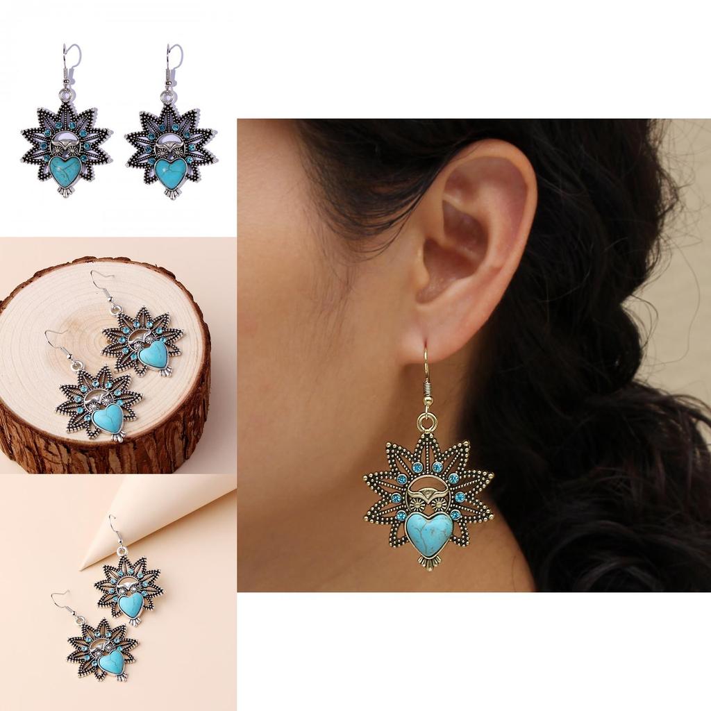 Vintage Geometric Alloy Earrings For Women With Gold Plating And Animal Design For Gift Giving