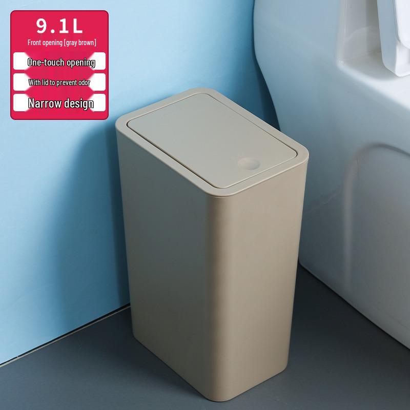 Cubo de Basura de Plástico Camellia Nórdico con Tapa Abatible para Cocina, Baño o Aseo