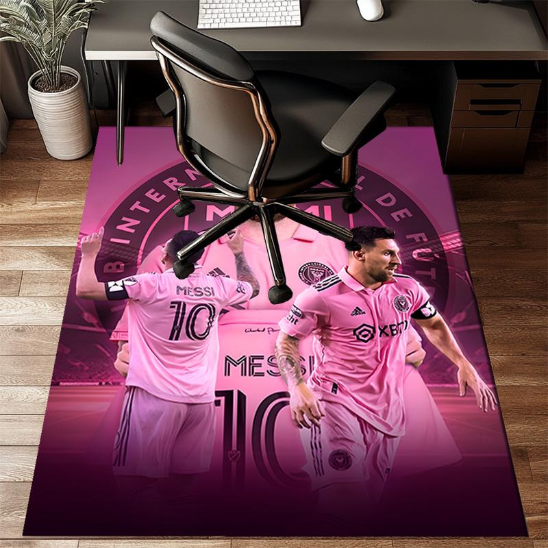 Messi's Pink Rug Game Carpet, Floor Mat for Bedroom Living Room Entryway Rug, Home Decor Idea Gift for Christmas Birthday