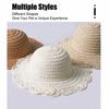 Pet Headwear Sun Protection Pet Straw Hat Lightweight Mini Size Pet Sun Hat Breathable Decorative Dog Hat Pet Decoration