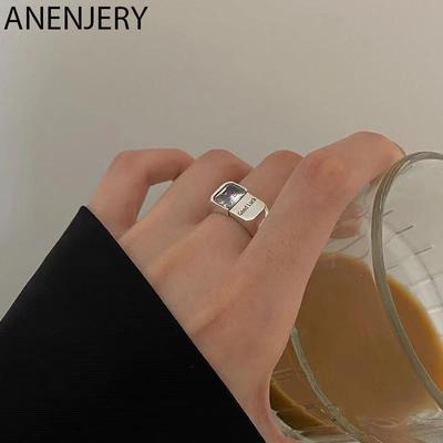 Quadratischer Zirkon-Zeigefingerring, verstellbare Hip-Hop-Ringe