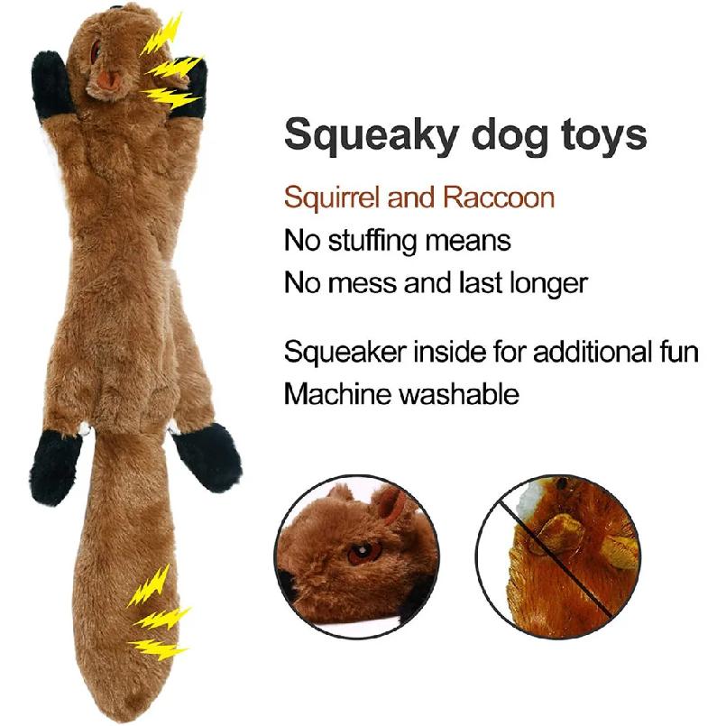 Giocattolo per cani divertente simulato senza imbottitura con cigolii, giocattolo da masticare per cani con cigolii, peluche resistente senza imbottitura, giocattolo squittio per animali domestici
