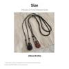 Handmade Retro Wood Beads Necklace Showcasing Artistic Gourd Kettle Charm Trendy Unisex Sweater Chain Accessory