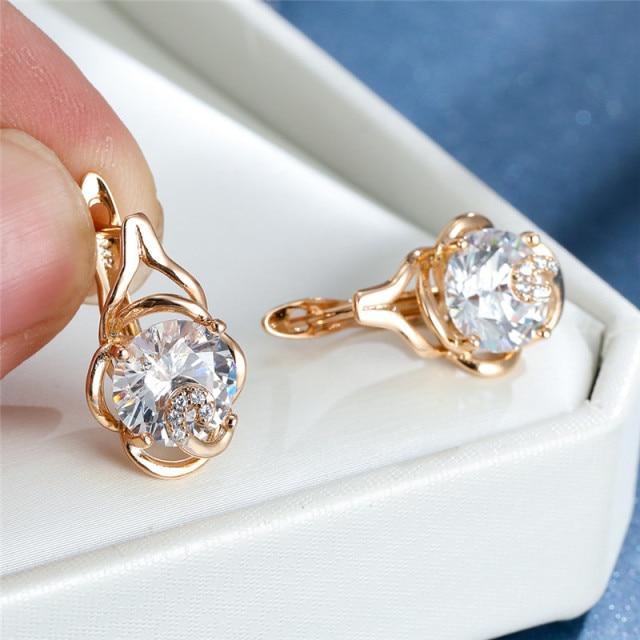 

Серьги с разноцветными кристаллами и круглыми камнями, старинные золотые серьги для помолвки, женские милые серьги-кольца с маленькими цветами для женщин белый