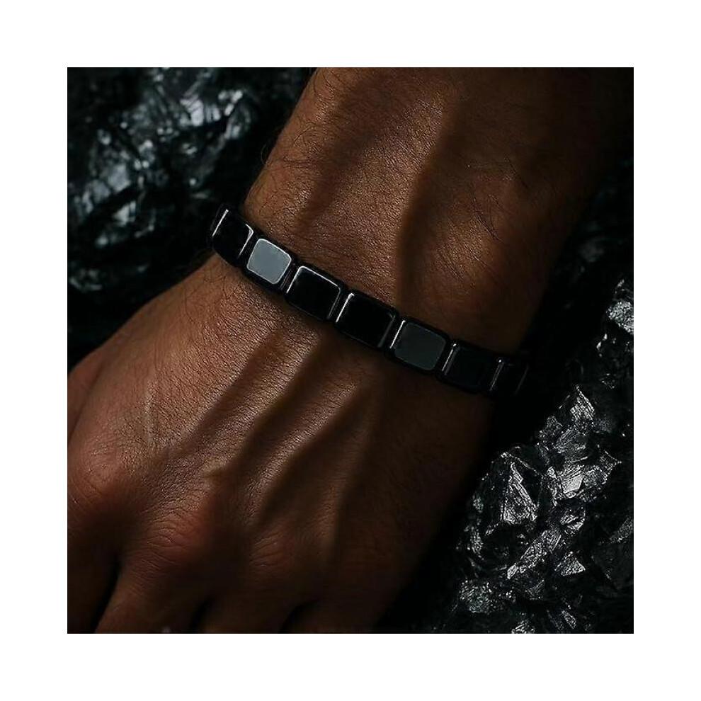 Hemys Hämatit Armband Herren,Hämatit Armbänder für Herren