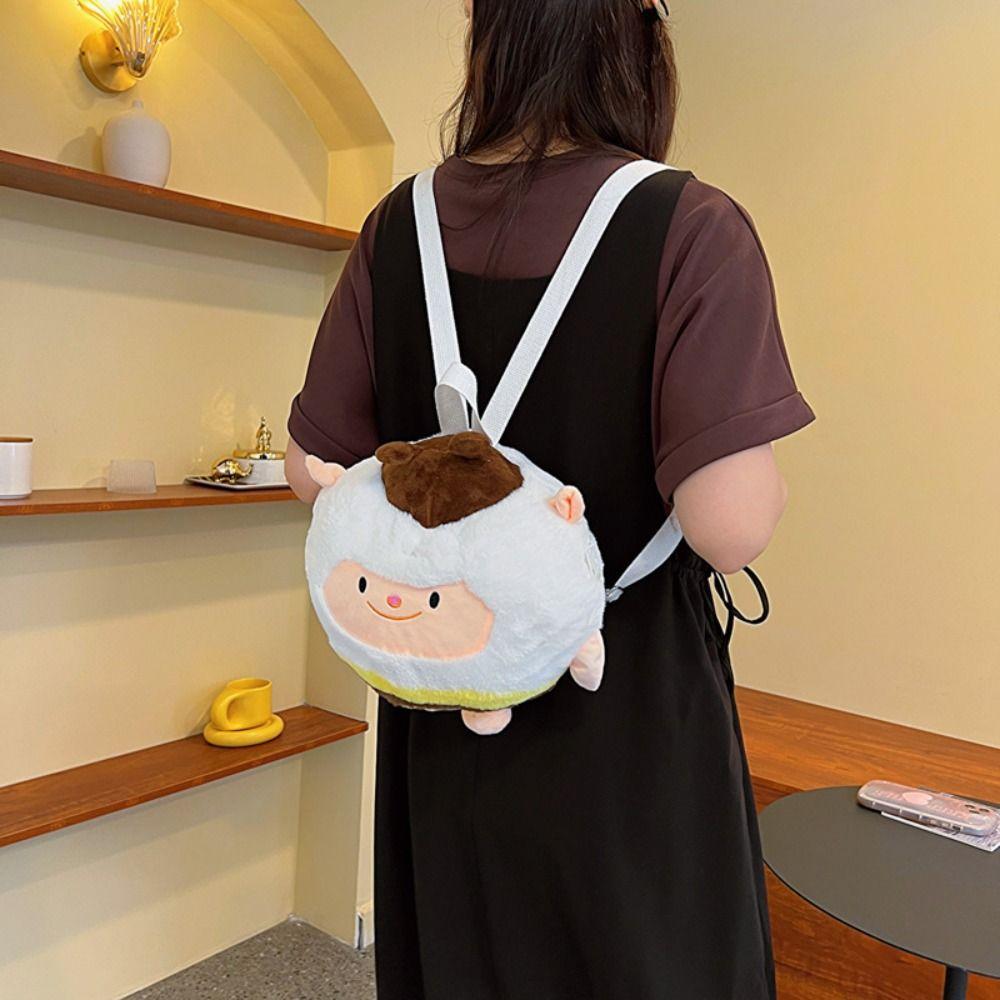 

Anime Big Wolf Shoulder Bag Cartoon Cartoon Schoolbag Lazy Sheep Plush Backpack Girls