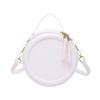 Solid Crossbody Bag For Women Round Small Handbag Women Designer Bags Leather Shoulder Bag Female Zipper Purse